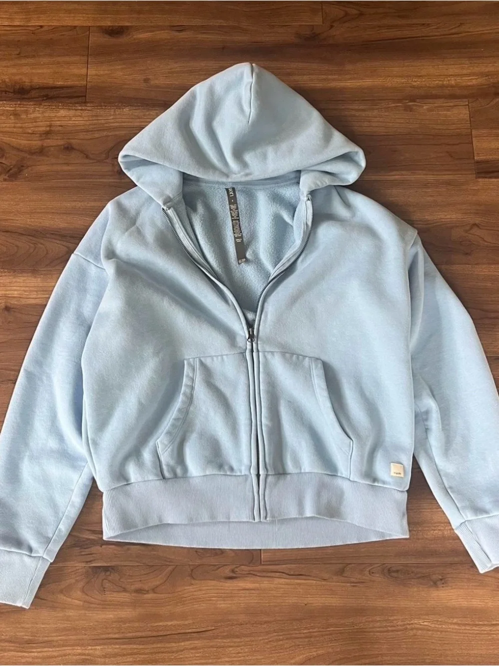 Vuori Light Blue Full-Zip Hoodie small